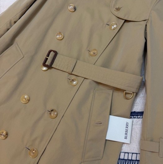 BURBERRY英國肯辛頓蜜色風衣UK6-7