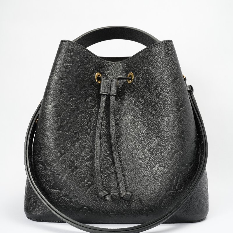 LouisVuitton/路易威登 NeoNoe黑色壓紋牛皮水桶 M45256-0