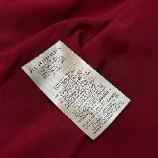 BURBERRY英國紅色蕾絲風衣UK8-13