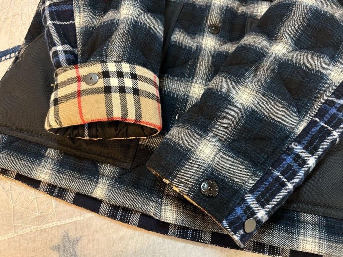BURBERRY英國黑標男款羊毛絎縫外套S-5