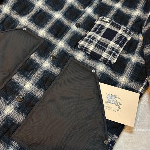 BURBERRY英國黑標男款羊毛絎縫外套S-6