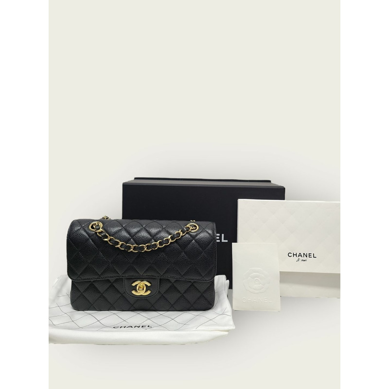 【包稅】CHANEL 魚子醬金經典翻蓋單肩包（小號）-6