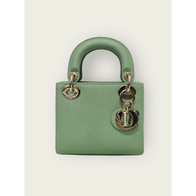 【包稅】DIOR 異域綠色蜥蜴紋 Lady Dior 迷你包-0