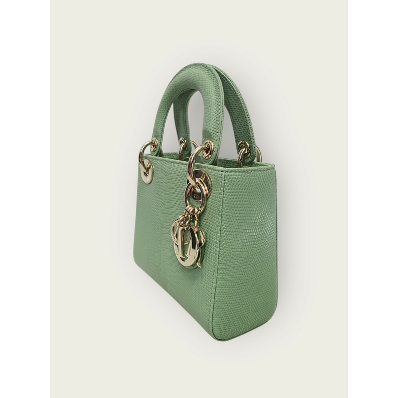 【包稅】DIOR 異域綠色蜥蜴紋 Lady Dior 迷你包-3