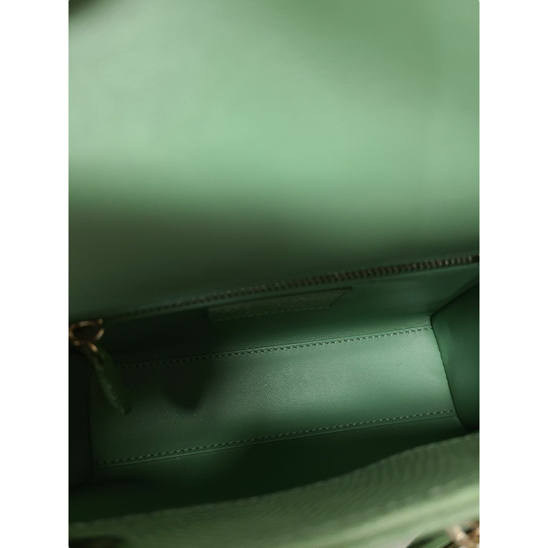 【包稅】DIOR 異域綠色蜥蜴紋 Lady Dior 迷你包-5