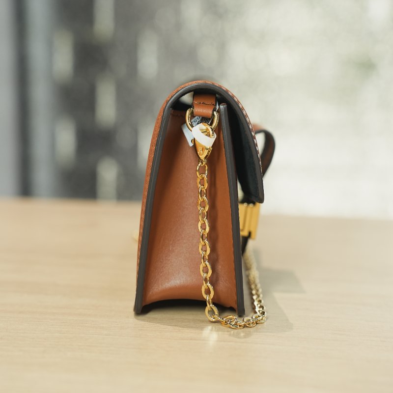 近全新 LouisVuitton/路易威登 Dauhpine OS達芙妮 鏈條斜挎包-4