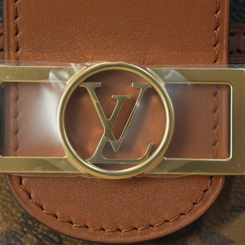 近全新 LouisVuitton/路易威登 Dauhpine OS達芙妮 鏈條斜挎包-6