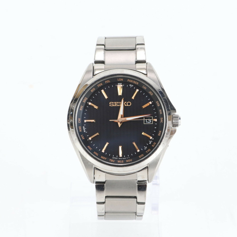 精工 Collection Date 7B75-0AA0 太陽能男士腕錶-1