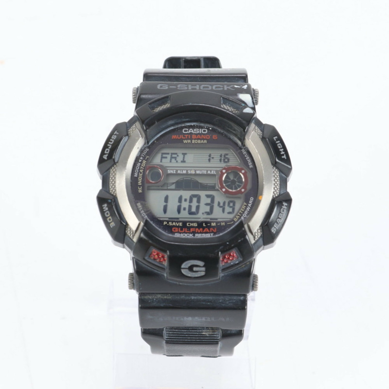 卡西歐 G-SHOCK Gulfman GW-9110 太陽能電波手錶，黑色，男士-1