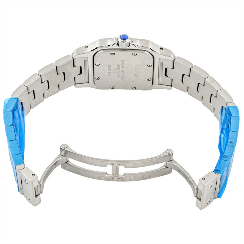 卡地亞 1565 W20056D6 Santos Galbe SM 女士石英腕錶，象牙色錶盤-3