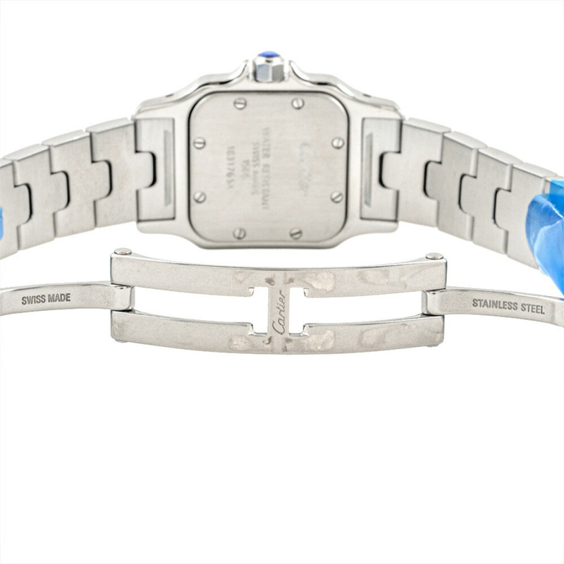 卡地亞 1565 W20056D6 Santos Galbe SM 女士石英腕錶，象牙色錶盤-5