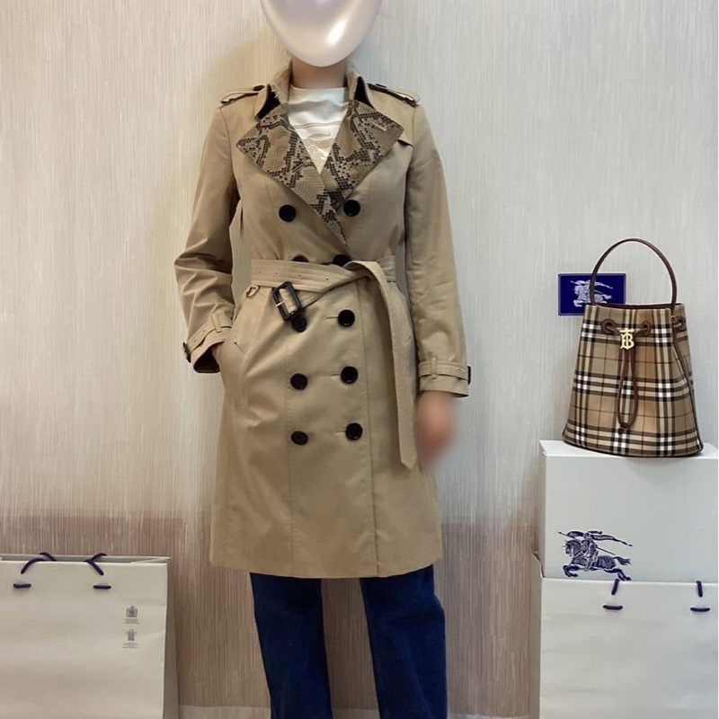 BURBERRY英國黑標蜜色風衣UK8-2