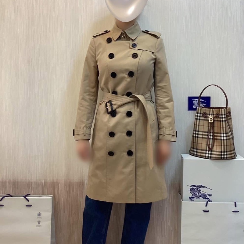 BURBERRY英國黑標蜜色風衣UK8-3