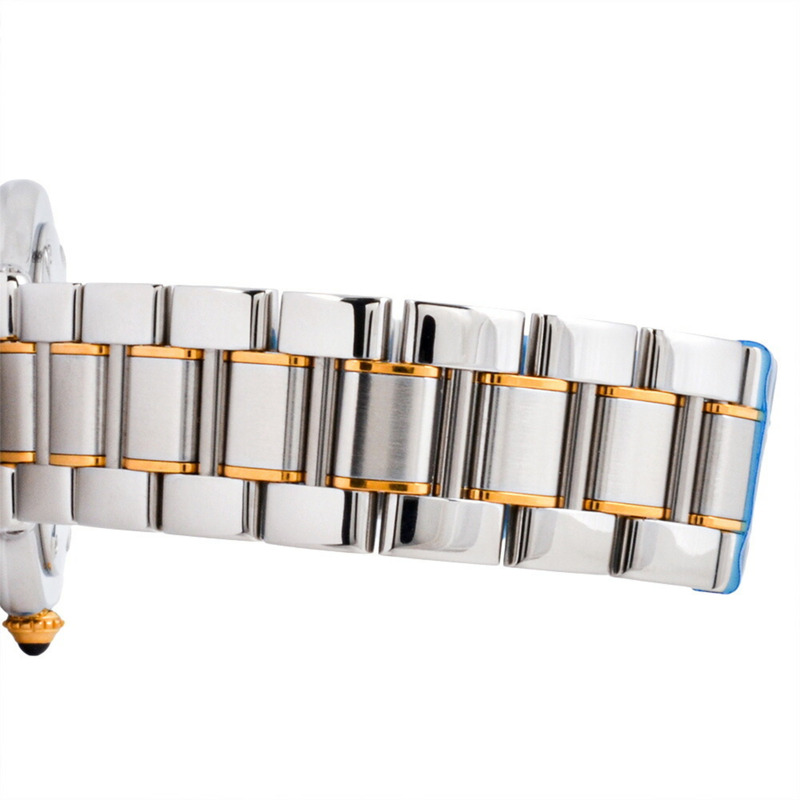 卡地亞 1330 Must 21 Vantianne 男士石英腕錶，銀色錶盤，精鋼錶殼。-6