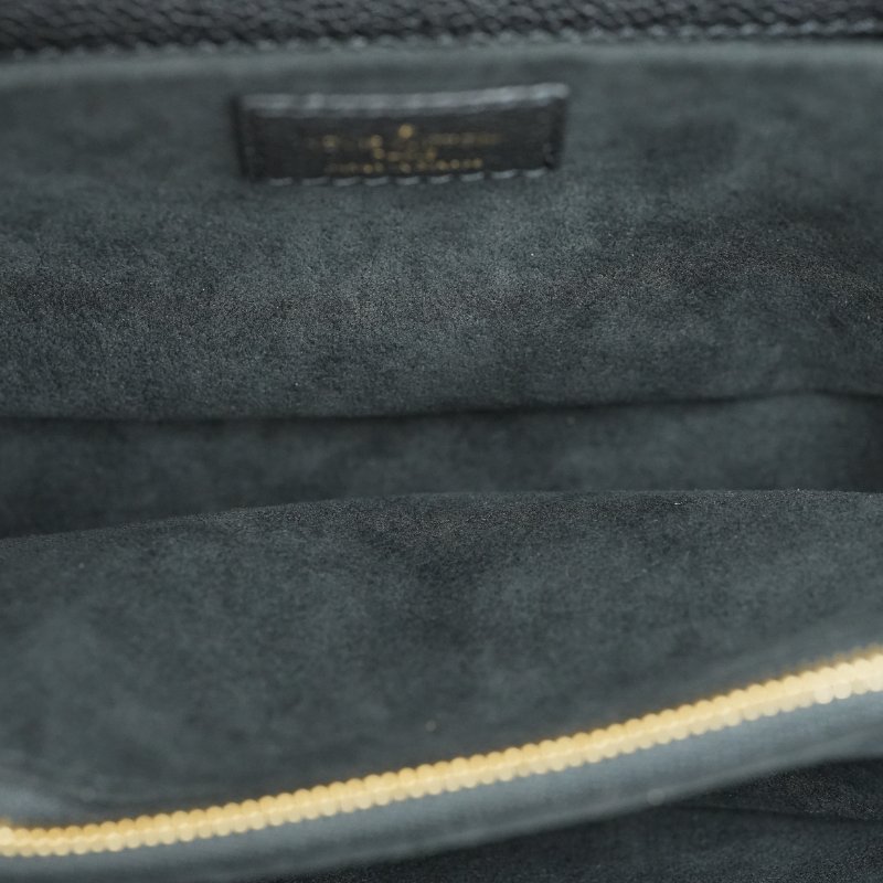 近全新 LouisVuitton/路易威登 East West黑色牛皮壓紋小郵差 斜挎包-13