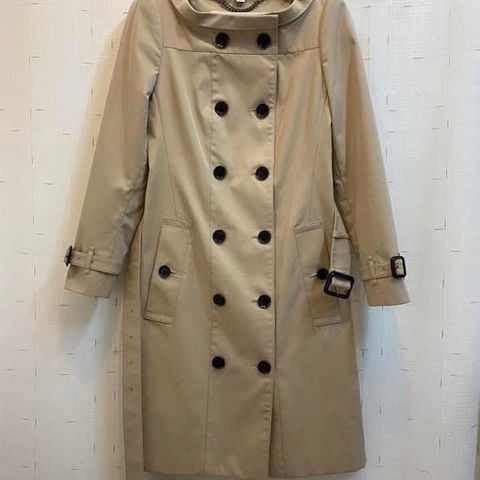 BURBERRY英國黑標蜜色長風衣洋裝UK4