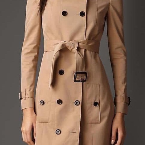 BURBERRY英國黑標蜜色長風衣洋裝UK4