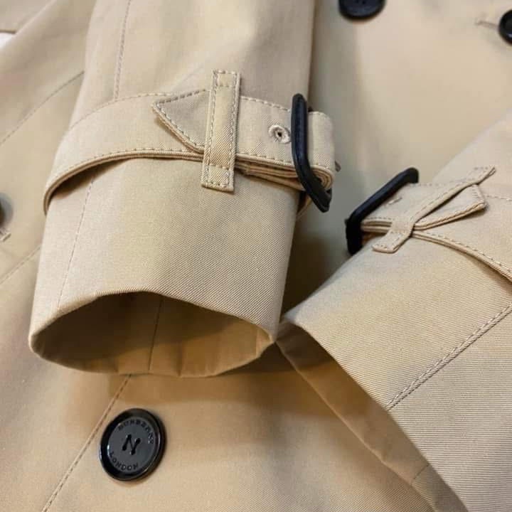 BURBERRY英國黑標蜜色長風衣洋裝UK4-3