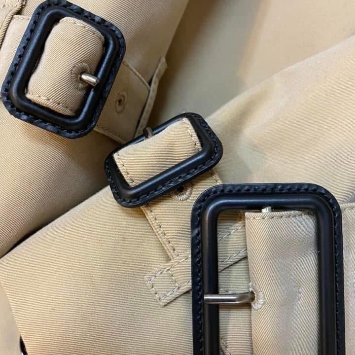 BURBERRY英國黑標蜜色長風衣洋裝UK4-4