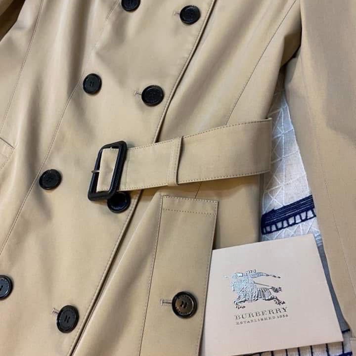 BURBERRY英國黑標蜜色長風衣洋裝UK4-6