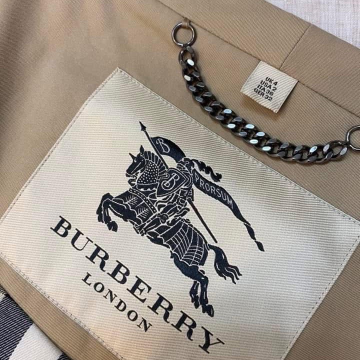 BURBERRY英國黑標蜜色長風衣洋裝UK4-9