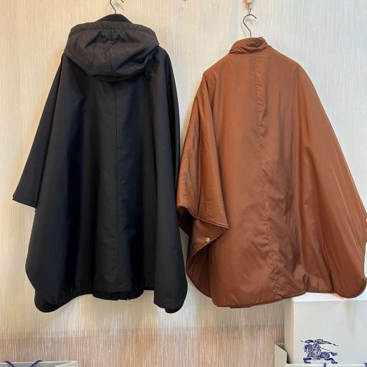 BURBERRY英國黑標黑色兩件式連帽斗篷XS/S-1