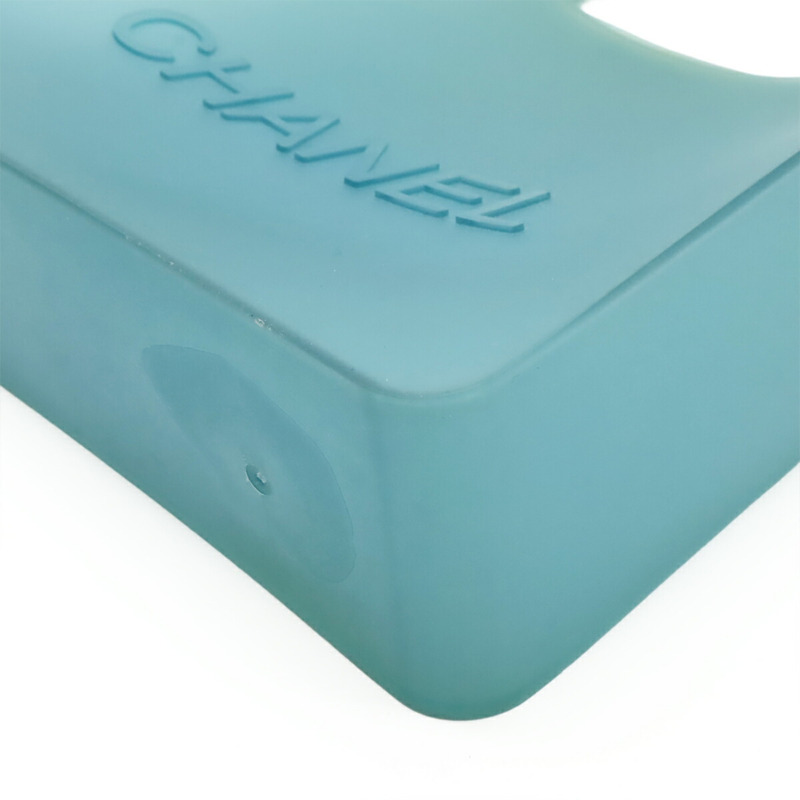 香奈兒藍橡膠手提單肩包-3