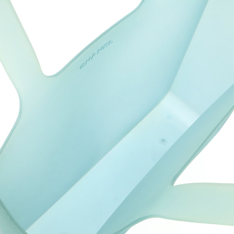 香奈兒藍橡膠手提單肩包-5