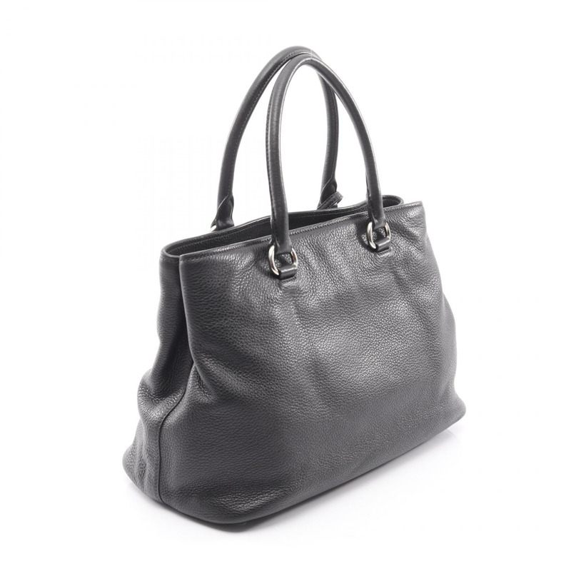 PRADA 黑色真皮手提包，二手女款-1