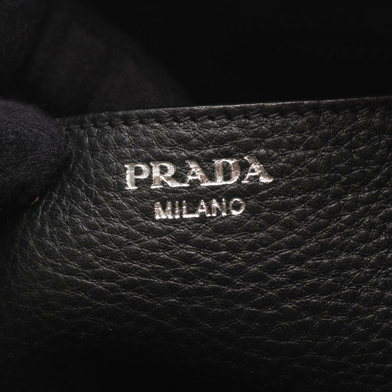 PRADA 黑色真皮手提包，二手女款-3