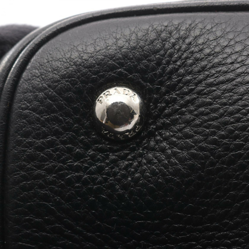 PRADA 黑色真皮手提包，二手女款-5