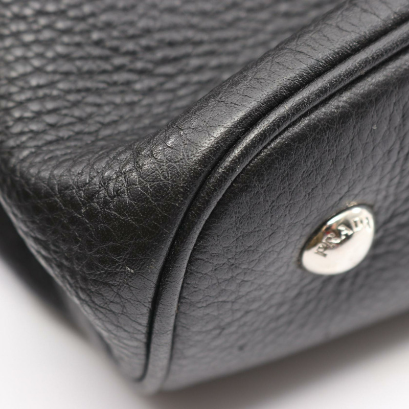 PRADA 黑色真皮手提包，二手女款-6