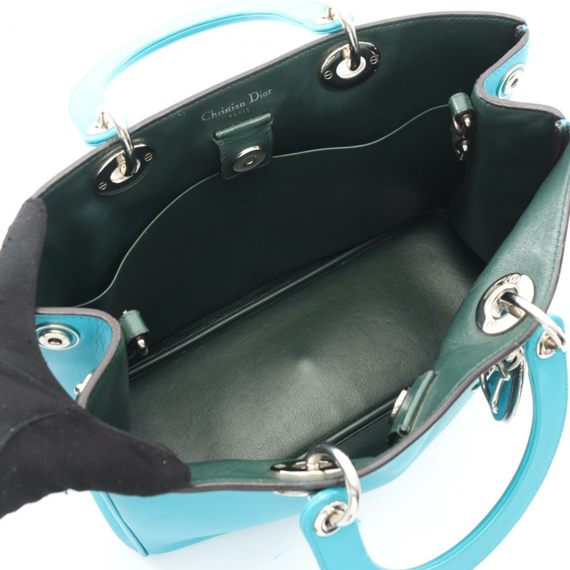 Christian Dior Diorissimo 肩背包，皮革材質，土耳其藍，二手女款-2