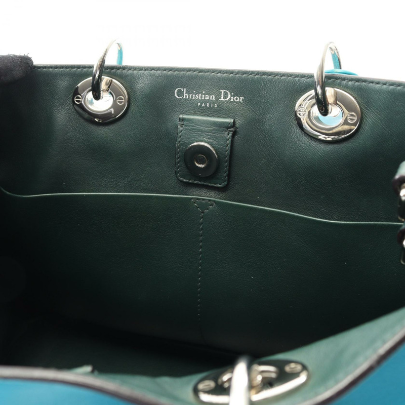 Christian Dior Diorissimo 肩背包，皮革材質，土耳其藍，二手女款-7