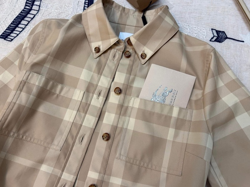 BURBERRY英國黑標米色格紋洋裝UK6-11