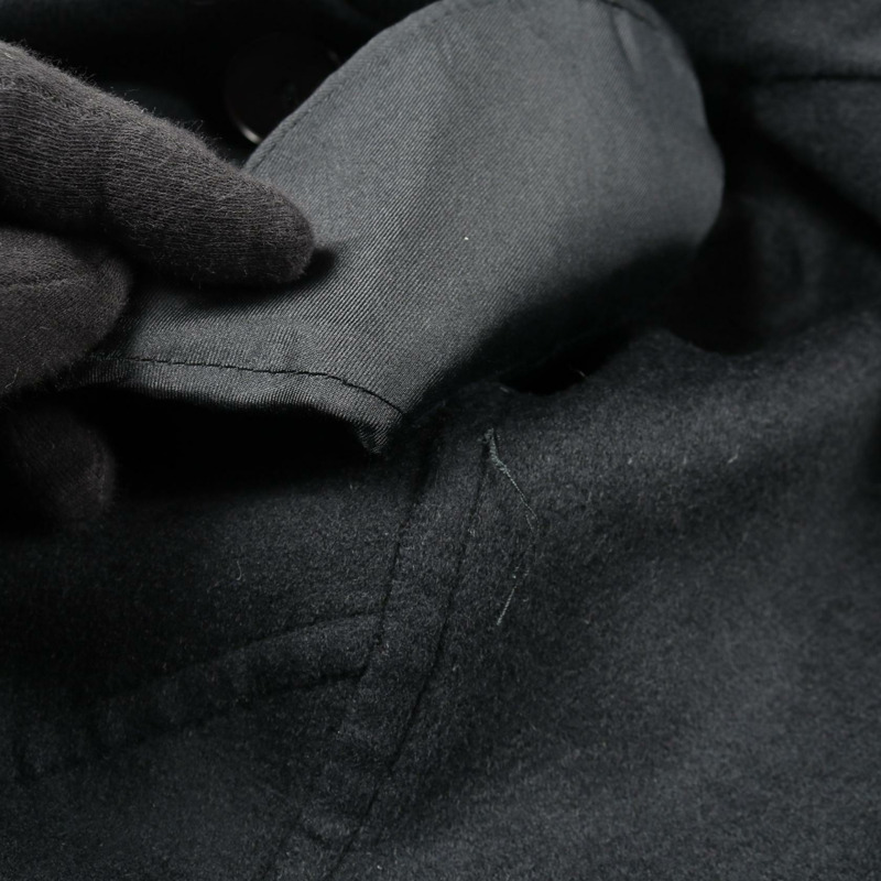 愛馬仕羊絨海軍藍雙排扣大衣 #40 二手女款-5