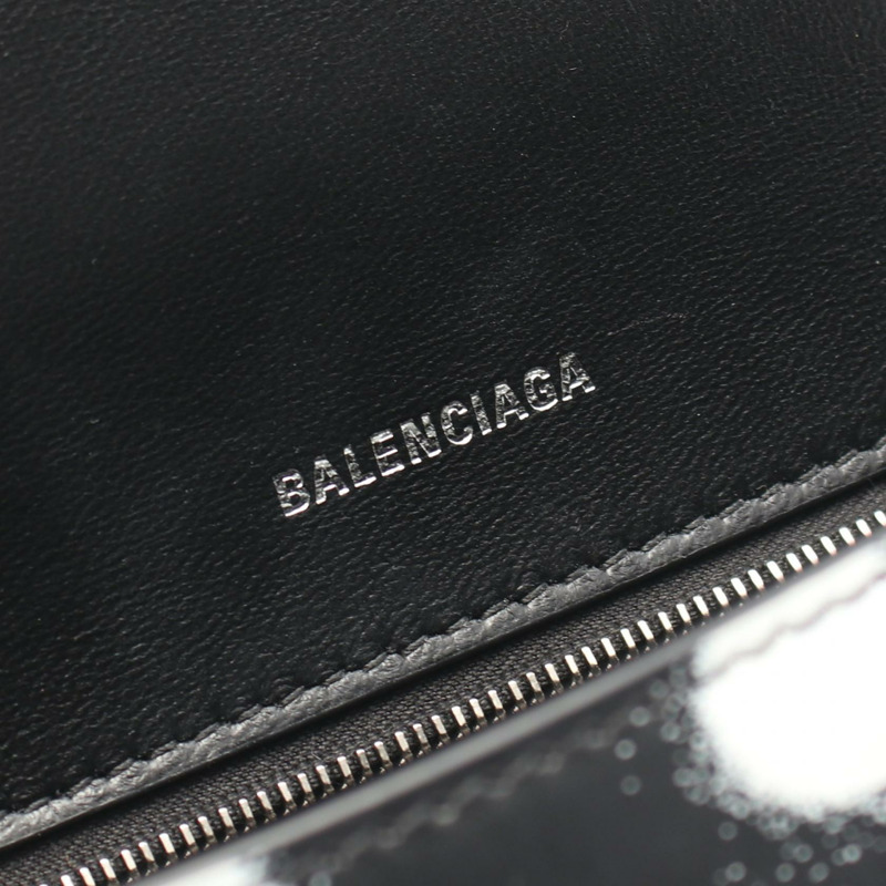 BALENCIAGA Hourglass 小號單肩斜背包 593546 黑色皮革 二手-3