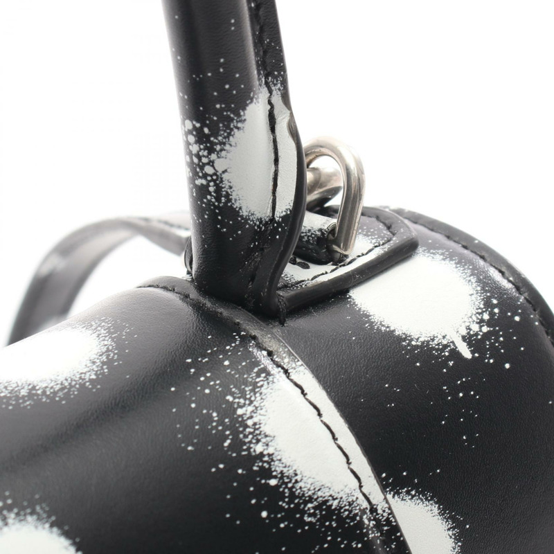 BALENCIAGA Hourglass 小號單肩斜背包 593546 黑色皮革 二手-6