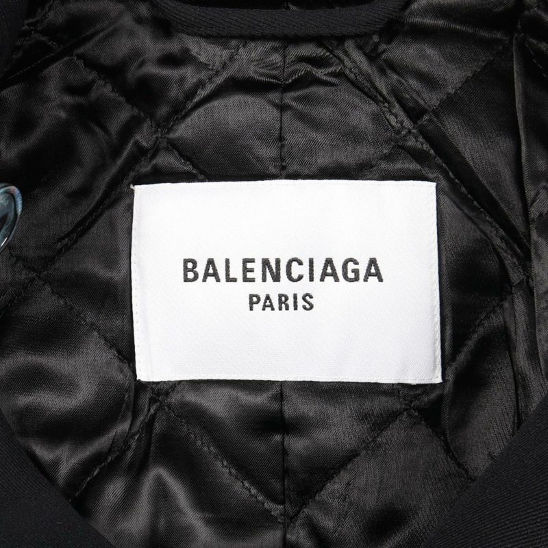 BALENCIAGA 黑色/海軍藍尼龍修身夾克 #34 二手女款-2