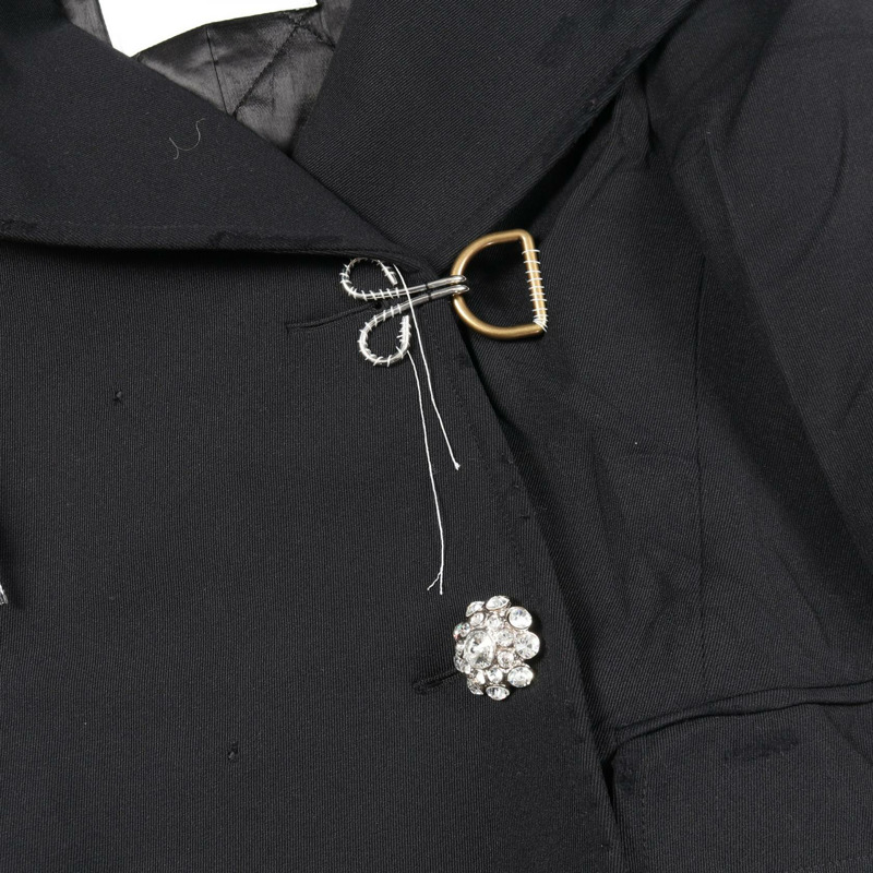 BALENCIAGA 黑色/海軍藍尼龍修身夾克 #34 二手女款-6