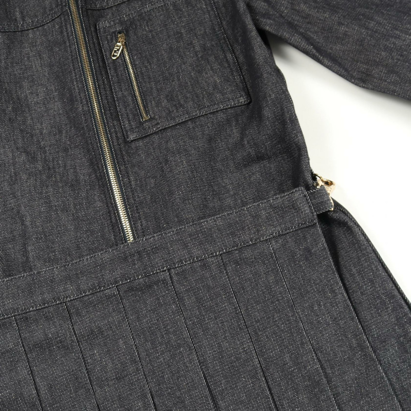 FENDI 女士棉質連身裙，灰色，#36，二手女款-6