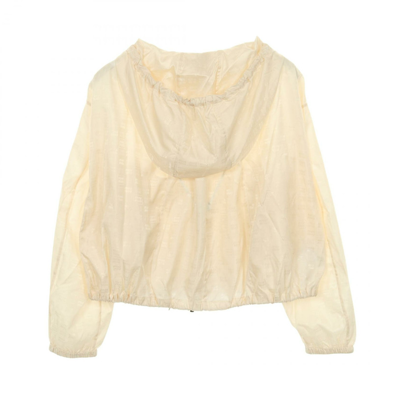 Miu Miu 尼龍連帽外套 米色 #36 二手女款-1