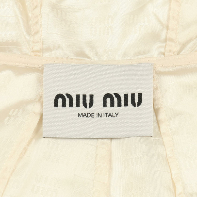 Miu Miu 尼龍連帽外套 米色 #36 二手女款-2