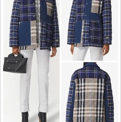 BURBERRY英國黑標牛仔絎縫外套XS-0