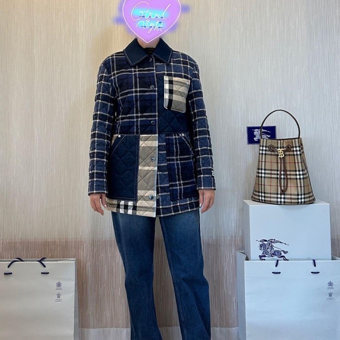 BURBERRY英國黑標牛仔絎縫外套XS-1