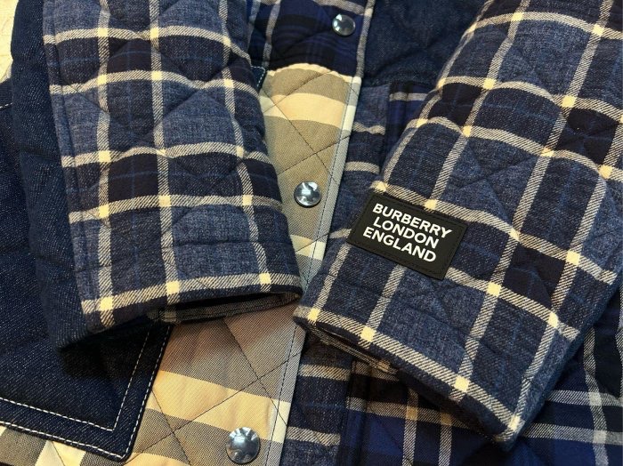 BURBERRY英國黑標牛仔絎縫外套XS-5