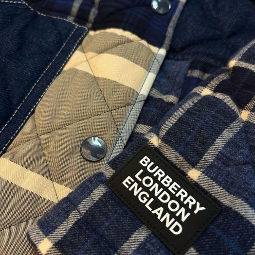 BURBERRY英國黑標牛仔絎縫外套XS-7