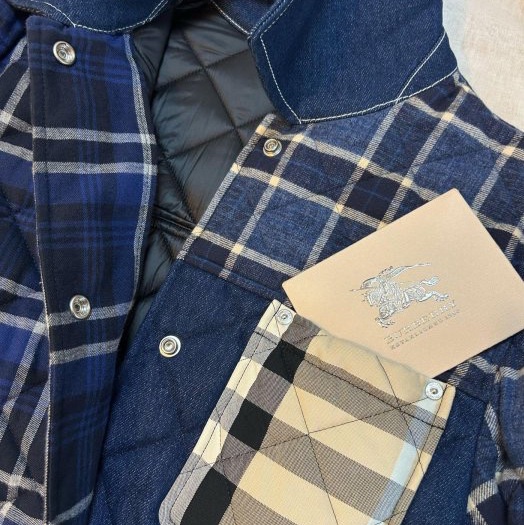 BURBERRY英國黑標牛仔絎縫外套XS-9