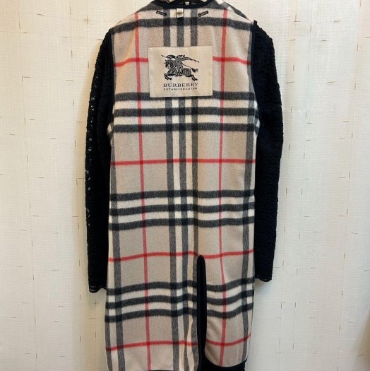 BURBERRY 英國黑標格紋羊毛背心UK4-1