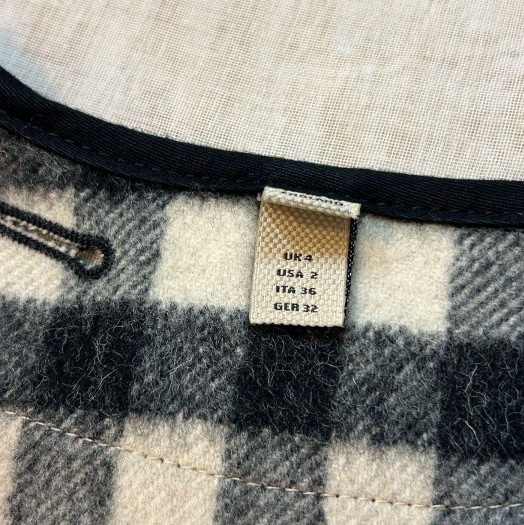 BURBERRY 英國黑標格紋羊毛背心UK4-6